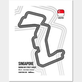 Singapore Race Track Posters and Art